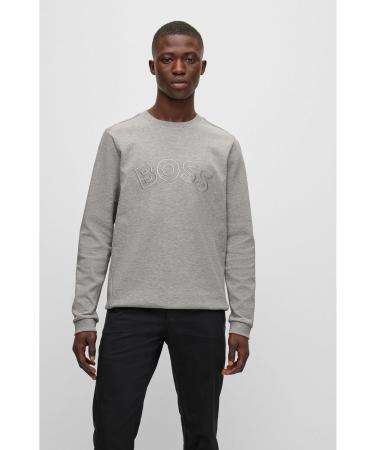 BOSS Men's Salbo Iconic Jersey L - Light/Pastel Grey | Premium Quality International Shipping - Buy Online on GoSupps.com