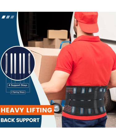 Lafuyso Back Support Belt - Lower Back Pain Relief 3D Lumbar Pad Breathable Mesh Brace for Herniated Disc & Sciatica | XX-Large for Men & Women - Buy Online on GoSupps.com