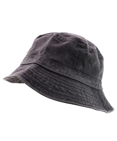Armycrew XXL Oversize Pigment Dyed Washed Bucket Hat Fits Upto 3XL XX-Large-3X-Large Black