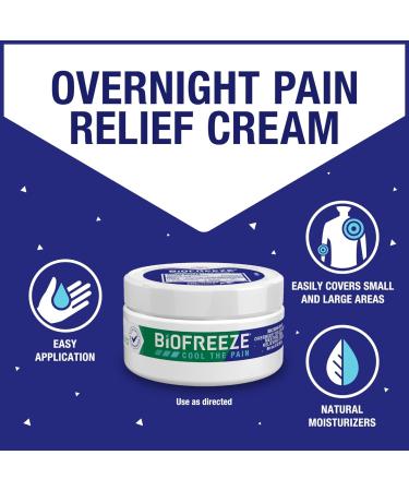 Biofreeze Cream - Menthol Muscle Pain Relief for Back Shoulder Neck & Arthritis - FSA/HSA Eligible - 3 oz - Buy Online on GoSupps.com