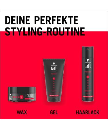 TAFT Schwarzkopf TAFT Styling Wax Power (75ml) for Strong Hold Up to 48 Hours Hold Gentle on Hair and Scalp Vegan Styling Wax - Buy Online on GoSupps.com