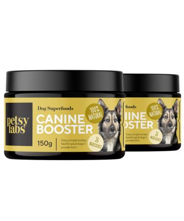 PETSY LABS Canine Booster (2 x 150 g), with Green-lipped Mussel, Dog Supplement, Dog Supplement, Supports Immune System, Joint Mobility and More