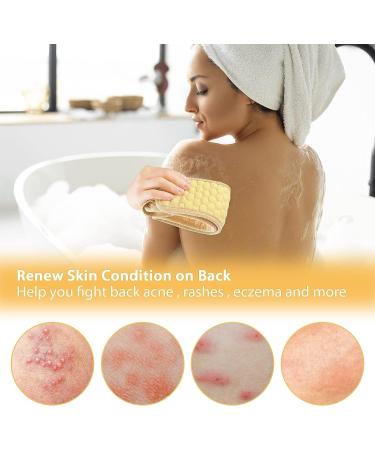 WLLHYF Exfoliating Back Scrubber Multicolour Shower Sponge for Deep Cleaning and Massage - Buy Online on GoSupps.com