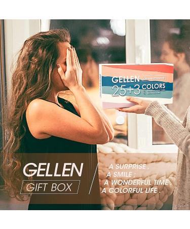 Gellen Gel Nail Polish Kit - 28 Pack Nude Grays Pastels Glitter Gel Polish Set | Glossy/Matte Top & Base Coat | Trendy Home/Salon Manicure Kit - Buy Online on GoSupps.com