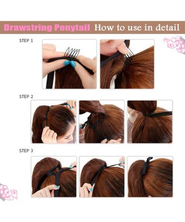 Ponytail Extensions 22/32 Inch Long Corn Wavy Ponytail Extensions Synthetic Natural Drawstring Ribbon Fake Hair Pony Tail Clip in Extensions Women Hairpieces for Women(Color:001 Size:32inches) 32inches 001 - Buy Online on GoSupps.com