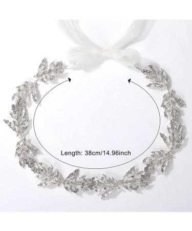SWEETV Silver Leaf Wedding Headpiece | Handmade Bridal Hair Accessory - Buy Online on GoSupps.com