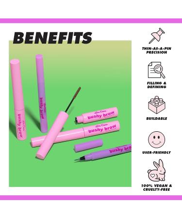 Lime Crime Bushy Brow Pen Baby Brown - Thin Precision Eyebrow Pencil for Defined, Shaped, and Filled Brows - Vegan & Cruelty-Free - Buy Online on GoSupps.com