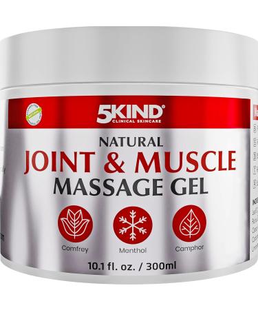 5kind Natural Joint & Muscle Cooling Gel 300ml with Camphor, Comfrey & Menthol - High Strength Revitalising Muscle Gel - Buy Online on GoSupps.com