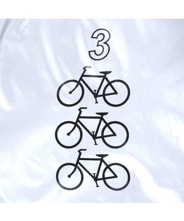 Maveek Bicycle Cover for 3 Bikes Waterproof Outdoor Storage Winter Cold Weather  Rain Snow Wind Proof Tarp Tent Shed Dust Dirt Resistant All Weather Cycle Protection UV Summer Indoor Garage 3-MIDSIL - Buy Online on GoSupps.com