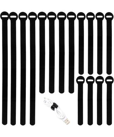 HAVE ME TD Reusable Cable Ties - 4+6+8+10inch - Black - 150PCS