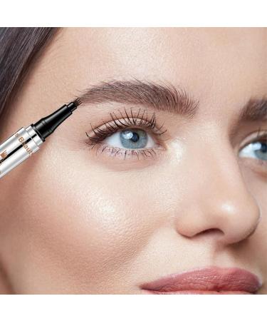 Microblading Eyebrow Pen - Waterproof Makeup Eye Brow Pencils 4 Point Waterproof Smudge-Proof Long-Lasting Eyebrow Definer for Eye Makeup Women Gifts Hersil 01 - Buy Online on GoSupps.com