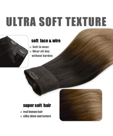 HOTBANANA 14 Ombre Brown to Dirty Blonde Wire Hair Extensions - 75g Remy Human Hair - Buy Online on GoSupps.com