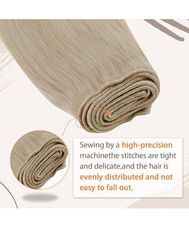 LAAVOO Real Hair Extensions - Platinum Blonde Sew-In Tresses #60 80g 35cm - Premium Quality Real Hair Extensions for Optimal Styling - Buy Online on GoSupps.com