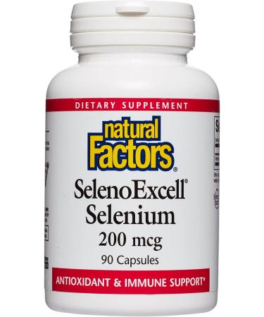 Natural Factors SelenoExcell Selenium 200 mcg - 90 Capsules for Enhanced Immune Support - Buy Online on GoSupps.com