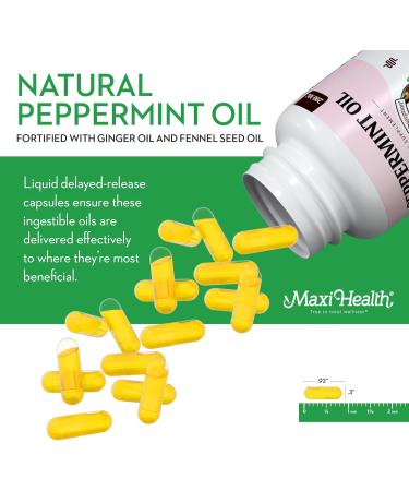 Maxi Health Peppermint Oil - 60 Capsules - Buy Online on GoSupps.com