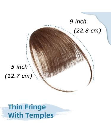 Rich Choices Fringe Clip in Hair Brown Clip on Fringe French Hair Fringe Clip Side Clip in Fringe Human Hair Bangs Hair Clip 3g Air Bangs #4 Medium Brown Air bangs-1PC Medium Brown - Buy Online on GoSupps.com