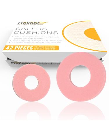 42 Piece Large Variety Pack Callus Cushion Foam Pads for Feet Toes Heel or Side of Foot. (42 Pieces) Big and Small Performance Grade
