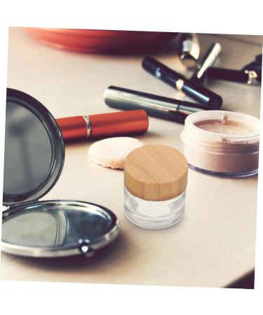 Beaupretty Bamboo Lid Cream Bottle Travel Cosmetic Containers Sugar Scrub Containers Small Jar with Lid Travel Jars Sample Jars Vial Pot Body Butters Lip Balm Frosted Glass Bottled - Buy Online on GoSupps.com
