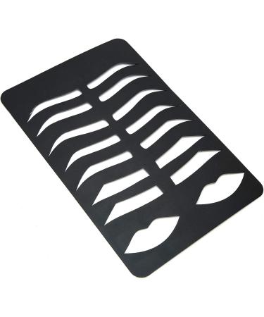 Eyebrow Lip Shape Stencils Kit Iron Design 7 Brow Shapes & 1 Lip Template Reusable Suitable for Men and Women for Eyebrow and Lip Design - Buy Online on GoSupps.com