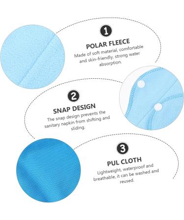 Doitool 6 Sets Blue Nursing Night Helpers Incontinence Bags - Washable Cloth Cushions for Postpartum & Menstrual Maternal - 30x18x0.6cm - Buy Online on GoSupps.com