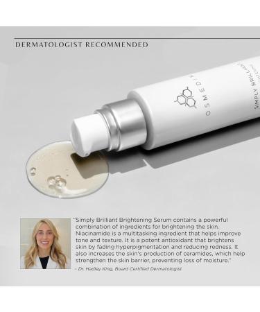 COSMEDIX Simply Brilliant 24/7 Brightening Serum | Anti-Discoloration | L-Lactic Acid & Antioxidants | Cruelty & Gluten Free - Buy Online on GoSupps.com