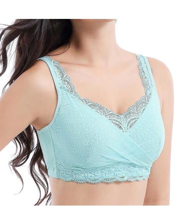 Sexy Lace Mastectomy Bras Women Full Cup Pocket Bralette Wireless Sleep Brassiere For Silicone Breast Prosthesis 40/90_B Gray