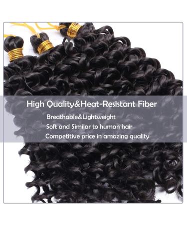 Afro Braiding Hair Extensions Water Wavy Marlybob Crochet Hair Weave Braids Synthetic Kinky Deep Curly - Natural Black - Buy Online on GoSupps.com