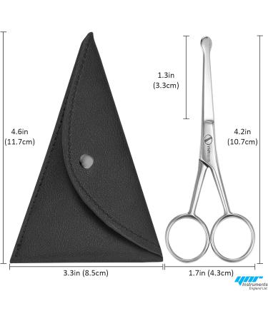 YNR 10CM Premium Nose Hair Scissors - Rounded Tip for Precise Trimming of Facial, Ear, and Eyebrow Hair - Buy Online on GoSupps.com