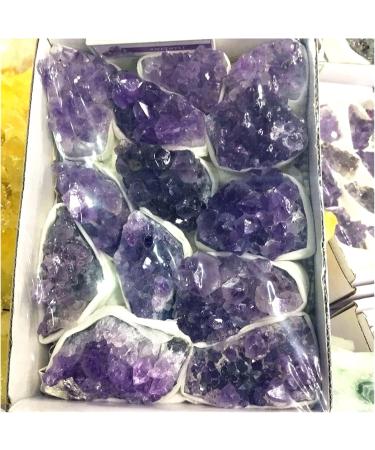 Natural Crystal Rough Natural Purple Quartz Crystal Cluster Rough Amethyst Minerals Cluster Gift Box Set Approximate 750-800g - Buy Online on GoSupps.com
