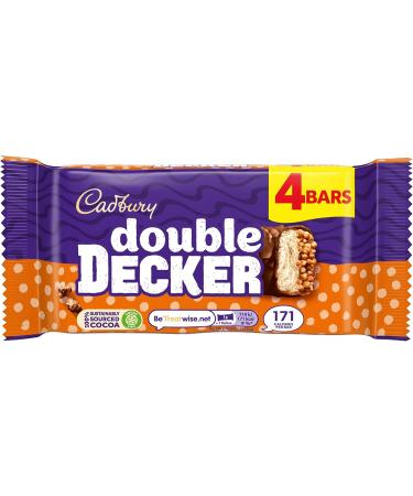  Cadbury Cadbury 4-pack of double-layer chocolate bars layers of nougat and crispy cereal covered in milk chocolate 4 bars of 43.7g each - Buy Online on GoSupps.com