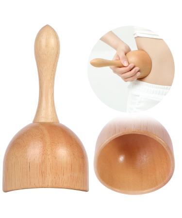 Handhleld Wood Swedish Cup Wooden Massager Wood Therapy Massage Tool Body Sculpting Tools for Maderotherapy,Lympahtic Drainage,Anti-Cellulite,Muscle Pain Relief -1 Piece-Rubber Wood Cup03-rubber Wood