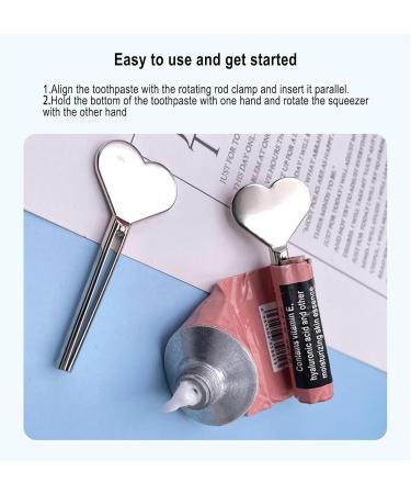 Toothpaste Squeezer 2 Tube Key Tooth Paste Squeezer | Stainless Steel Toothpaste Roller Tube Wringer Metal Tube Squeezer Key for Save Toothpaste Creams Paint Cosmetic and Hair Dye Lencyh Silver - Buy Online on GoSupps.com