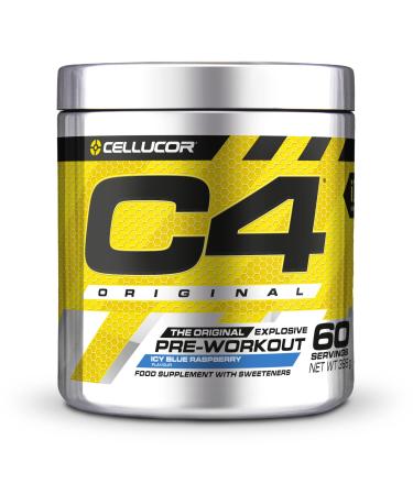 C4 Original Beta Alanine Sports Nutrition Bulk Pre Workout Powder for Men & Women | Best Pre-Workout Energy Drink Supplements | Creatine Monohydrate | ICY Blue Razz | 60 Servings Icy Blue Raspberry 60 Servings (Pack of 1) - Buy Online on GoSupps.com