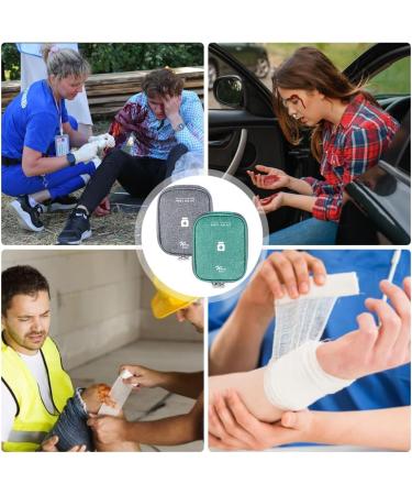 Buy HioQFR 2PCs Portable Travel Pharmacy Bags - Small Emergency & Medication Bag for Home Office & Outdoor (Gray + Green) - Buy Online on GoSupps.com