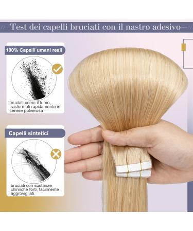 Buy UK Fashion Tape In Hair Extensions - 35cm Remy Real Human Hair 40g #24 Natural Blonde - Buy Online on GoSupps.com