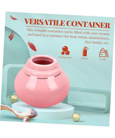 Housoutil Storage Bottle Cans Face Hand Ceramic Mini Cream Jar Mini Food Containers Household Cream Jar Makeup Lipstick Household Ointments Jar Samples Pink Ceramics Sunscreen Travel Lotion 6x5.5cm Pink - Buy Online on GoSupps.com