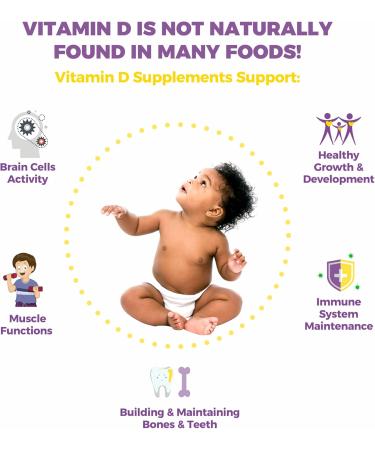 POLYVIT D Baby Vitamin D Drops Vegan D3 Supplement Growth & Development of Bones & Teeth Immune System Support Easy Calcium Absorption For Infants Toddlers Kids 400 IU per Drop 4 Month Supply - Buy Online on GoSupps.com