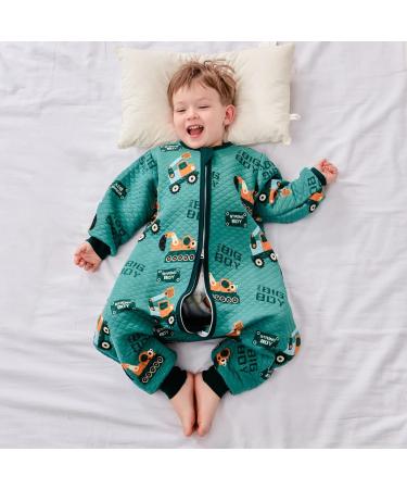 ZIGJOY Toddler Sleeping Bag 1.5 TOG 100% Cotton Sleep Sack | Excavator Design | for 4-6T Baby Boy Girl - Buy Online on GoSupps.com