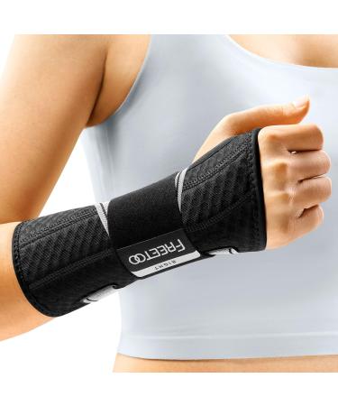 Freetoo light-pass shape wristwear with bionic carpal tunnel rail carry one-time) wrist bandages for RSI tendonal inflammation extended wrist splint for women men S/M (new version) Right hand (black and gray) - Buy Online on GoSupps.com