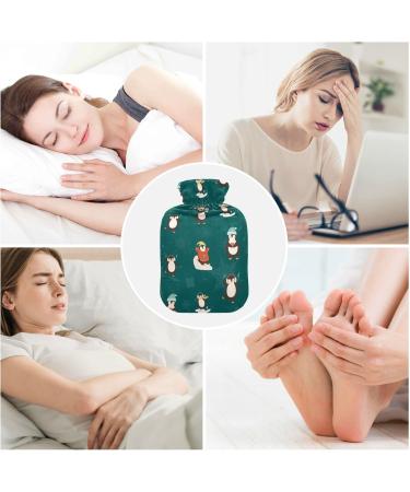 Cute Christmas Penguins Hot Water Bottle | Soft & Warm 1L Cover for Winter Bed Hand Neck & Shoulders - Buy Online on GoSupps.com