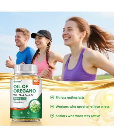 300 Softgels Wild Oregano Oil Capsules Organic Pills of Oregano Softgels Capsules Organic with Black Seed Oil 300 Count (Pack of 1) - Buy Online on GoSupps.com