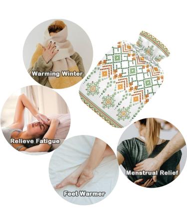 Naanle Flower Heat Bottle - 1L Transparent Hot Water Bottle for Heat & Cold Therapy Pain Relief for Bed & Hand/Foot - Buy Online on GoSupps.com