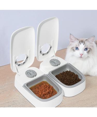 PeTnessGO Automatic 2 Meals Cat Feeder with Timer - Timed Portion Control for Dry & Semi-Moist Food - Food Dispenser for Cat & Dog - 48-Hour Timed - Buy Online on GoSupps.com