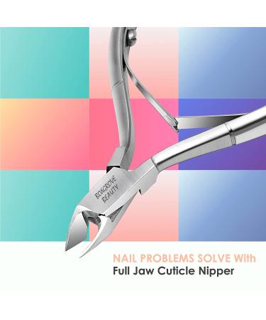 Professional Cuticle Cutter & Pusher Trimmer - Nail Care Tool for Manicure & Pedicure (Silver) - Buy Online on GoSupps.com