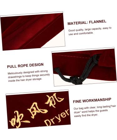 FRCOLOR Tool Organizer Bag 1pc Hair Dryer Storage Bag Travel Storage Bag Bathroom Shower Bag Hair Dryer Bag Drawstring Tool Claret 30x26cm - Buy Online on GoSupps.com
