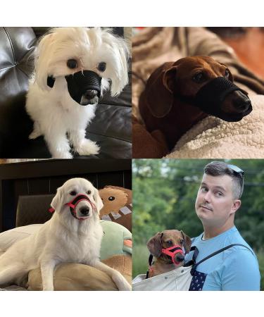 SONERNT Dog Muzzle Anti Biting Barking and Chewing Breathable Adjustable Nylon Muzzle for Small Medium Large Dogs (Red M) Red M - Buy Online on GoSupps.com