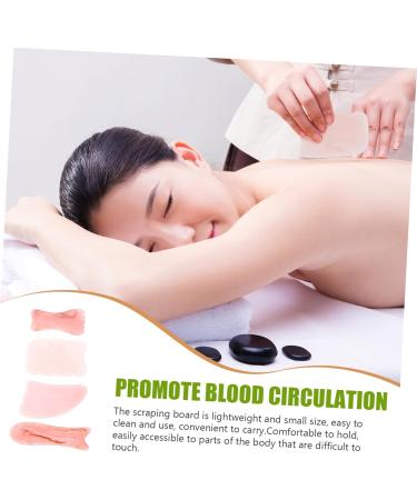 Magiclulu 12 STK Stone Scraping Tools - Hand Massage & Face Gua Sha Device | Body Roll Massage Plate | Pink Synthetic Resin - Buy Online on GoSupps.com