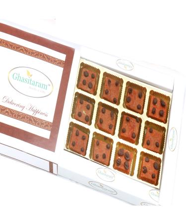 Ghasitaram Gifts Diwali Gifts Sweets- Ghasitaram's Chocochip Mawa Barfi in White Box