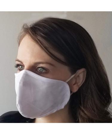 3-Layer Reusable Face Cover Non Medical Face Mask (Pack of 2) Blue/White - Buy Online on GoSupps.com