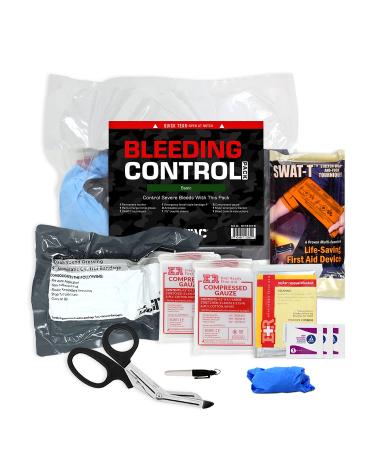 MediTac Basic Bleeding Control Pack Feat. SWAT-T Tourniquet Emergency Bandage and Compressed Gauze Dressing - Basic